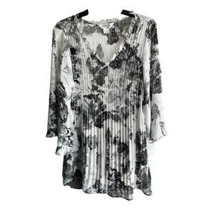 Allison Taylor NWOT size M sheer tunic blouse